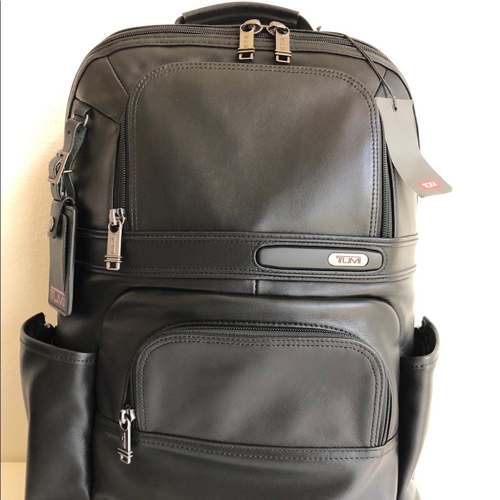 Tumi leather compact laptop bag pack